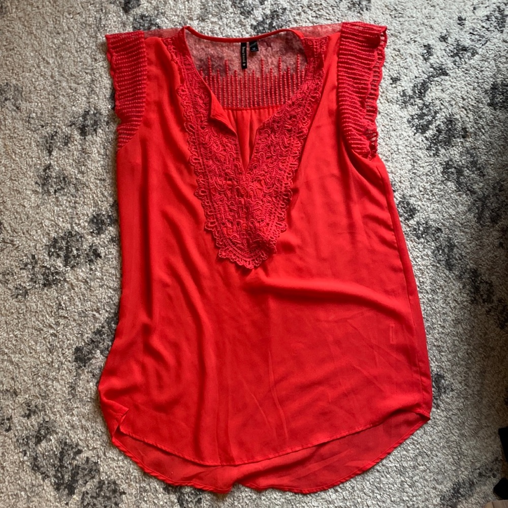 Orangish red blouse